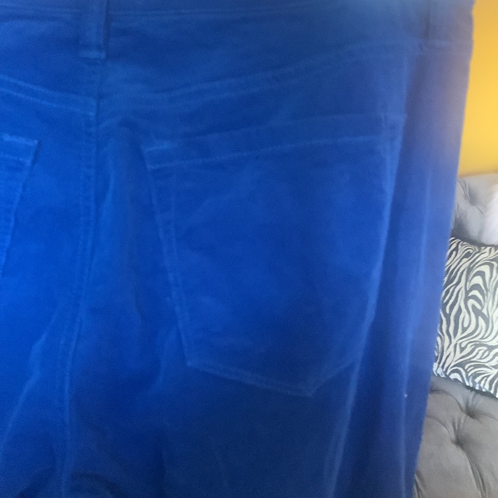 Ann Taylor LOFT super skinny blue corduroy skinny jeans - Picture 7 of 9